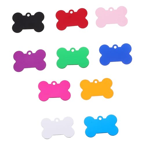 UTHCLO 50Piezas Etiquetas De Identificación Para Perros De Etiquetas Forma De Aluminio Personalizables y Coloridas Para Collares