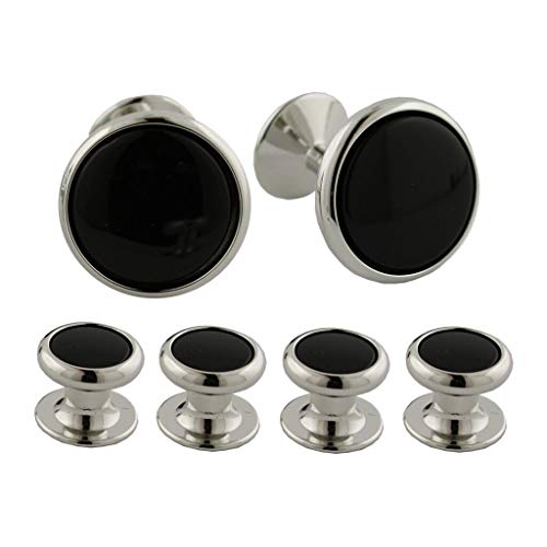 Onyx and Brass Stud Set