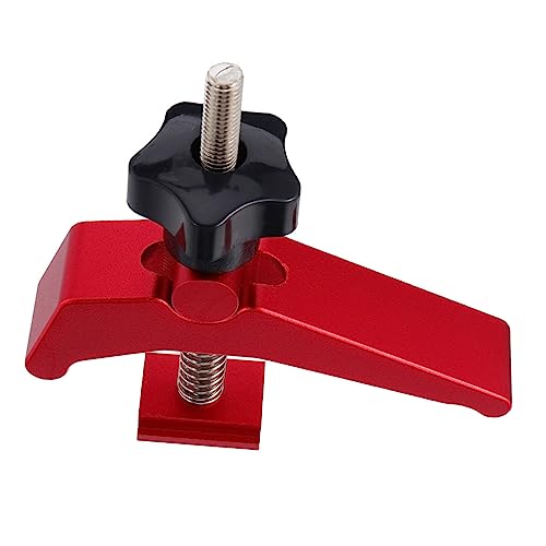 IWOWHERO Woodworking Hold down Clamp Alloy T-track Clamp 63.94mm Standpipe Pressure for T-slot