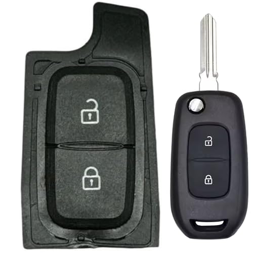 Capa Botão Reparo de Borracha Chave Canivete Controle Kwid Duster Sandero Logan 2 Botões