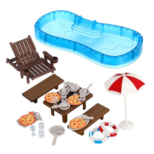 MOLUCKFU 2 Sätze Miniatur Puppenhaus Set Teilig Strand und Poolmöbel mit Schwimmring und Liegestuhl DIY Bausatz für Puppenhaus Dekoration Wohnzimmer und Außenbereich Einfach Zusammenzubauen MOLUCKFU 2 Sätze Miniatur Puppenhaus Set Teilig Strand und Poolmöbel mit Schwimmring und Liegestuhl DIY Bausatz für Puppenhaus Dekoration Wohnzimmer und Außenbereich Einfach Zusammenzubauen