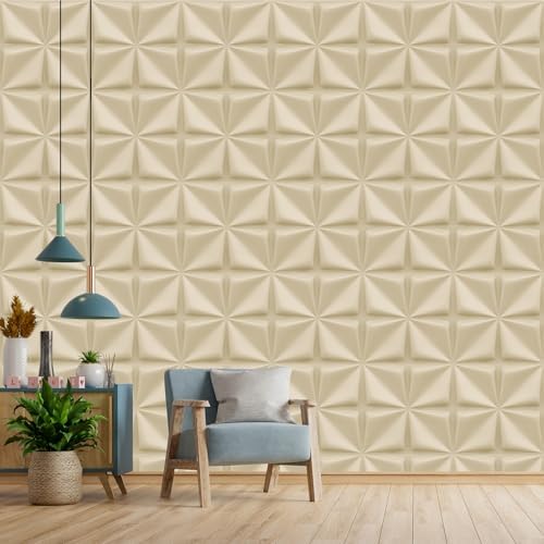 Image of Kayra Decor 3D Wall Panel PVC Bloom Design, White Tail Color 19.7 inch x 19.7 inch (Pack of 18) - Covers 48.51 Sq. Ft.