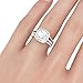 Jeulia Brilliant Classic Band Rings Sets for Women 925 Sterling Silver Fashion Ring Sets Wedding Engagement Anniversary Promise Ring Bridal Sets Jewelry (6.0(U.S))