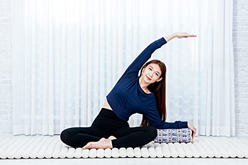 Image of Leewadee Yoga Block - Floor Cushion for Yoga Practice, Meditation Seat Cushion for Workouts Filled with Kapok