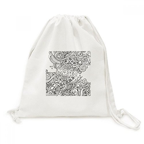 Sac de voyage violon rock toile cordon sac à dos imprimé artistique