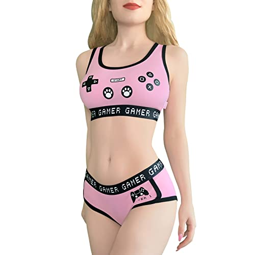 Littleforbig Women Cotton Camisole and Panties Sports loungewear Bralette Set - Playgirl