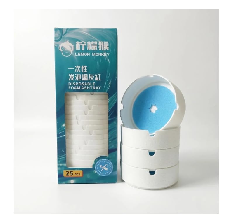 9UP Disposable White Paper Ashtray | Lightweight & Portable Ash