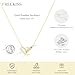 Freekiss Gold Pendant Necklace for Women: Dainty Diamond Necklaces Simple 14K Gold Plated Paperclip Pendant Choker Necklaces Cute CZ Open Oval Necklace Trendy Gold Jewelry for Women
