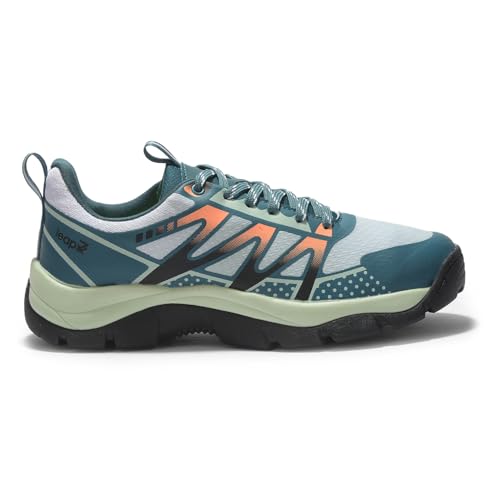 Image of Liberty LEAP7X ENDUVERS1E Black & Green Sports Lacing Running Shoes for Mens