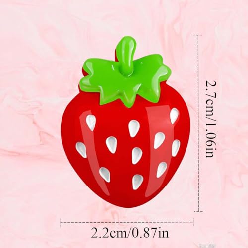 30 Imánes Decorativos de Fresas 3D para Refrigerador miniatura 2