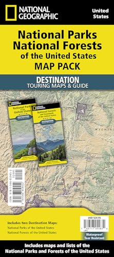 National Parks & National Forest of the US [Map Pack Bundle] (National Geographic Destination Map)
