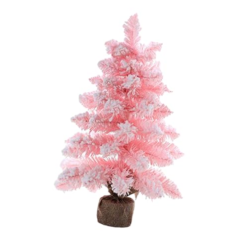Mini árvore de Natal Rosa de Mesa, Decorações de Natal Personalizadas, árvore de Natal Compacta Fofa