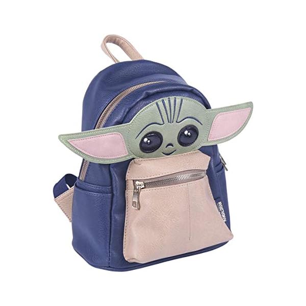 Cerdá - Baby Yoda 3D-Rucksack, offizielles Star Wars-Lizenzprodukt, Kunstleder, mehrfarbig, groß