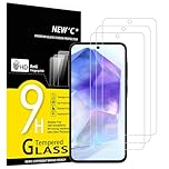 NEW'C Lot de 3, Verre Trempé pour Samsung Galaxy A55 5G Film en Protection écran efficace contre les Rayures - sans Bulles - Ultra Résistant (0,33mm HD Ultra Transparent) Dureté 9H Glass