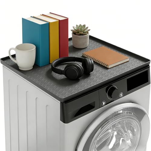 Dengthrive Coprilavatrice： 60x60 CM Antiscivolo Addensare Silicone Tappeto Antivibrazione Lavatrice