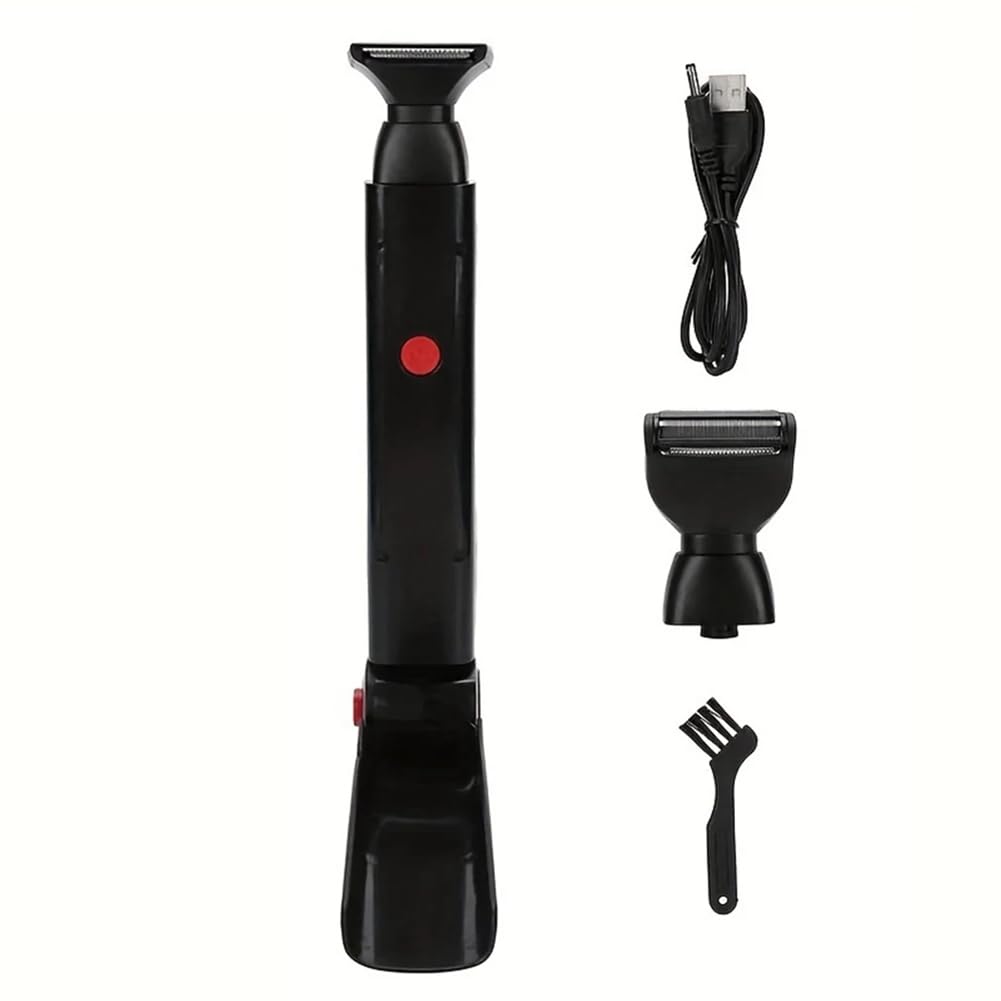Afeitadora eléctrica para espalda recargable 2 en 1 con mango ergonómico plegable 8