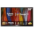 SYLVOX Outdoor TV, 55 inch Smart TV Waterproof Outdoor TVs, 4K Weatherproof Television for Outside, Support Google Assistant, Chromecast, 1000 nit Brightness Partial Sun (Deck Pro 2.0/2024)