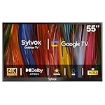 SYLVOX Outdoor TV, 55 inch Smart TV Waterproof Outdoor TVs, 4K Weatherproof Television for Outside, Support Google Assistant, Chromecast, 1000 nit Brightness Partial Sun (Deck Pro 2.0/2024)