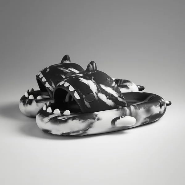 Image of Loox Shark Slippers for Men | Funky & Unique Design | Anti-Skid, Waterproof, Lightweight EVA Cloud Slippers | Casual House Slides