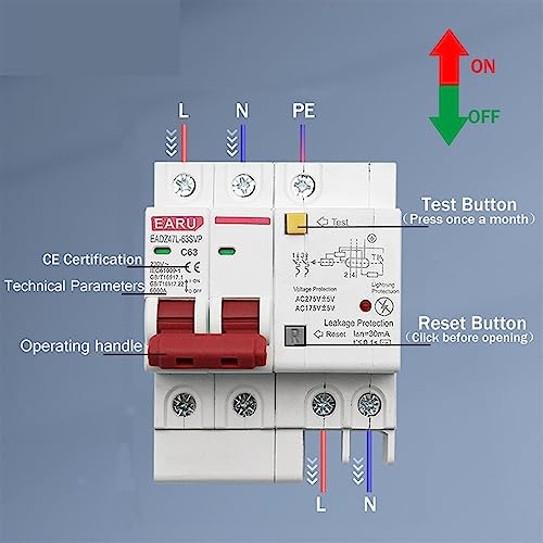 Disjoncteurs différentiels 230V 2P SPD lot de 10 protections surtension