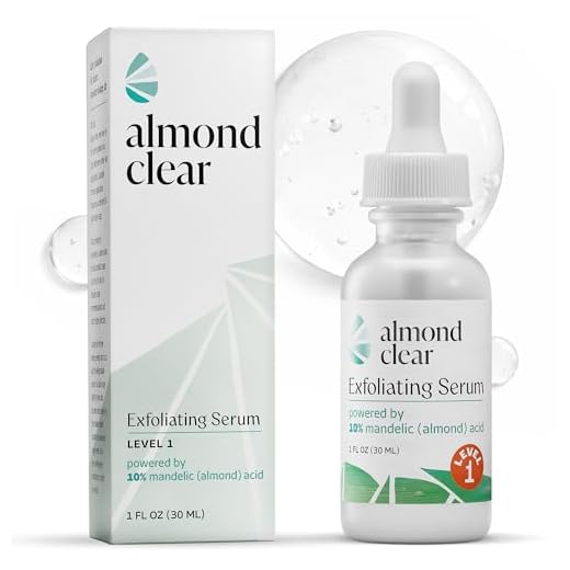 Face & Body Clearing Serum, Level 1- for acne, folliculitis, aging skin, ingrown hairs, dark spots - face, chest, butt, back, thighs, arms - mandelic acid - 1 fl oz