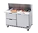 Beverage Air SPED48HC-18M-2 Two-Section Mega Top Refrigerated Counter