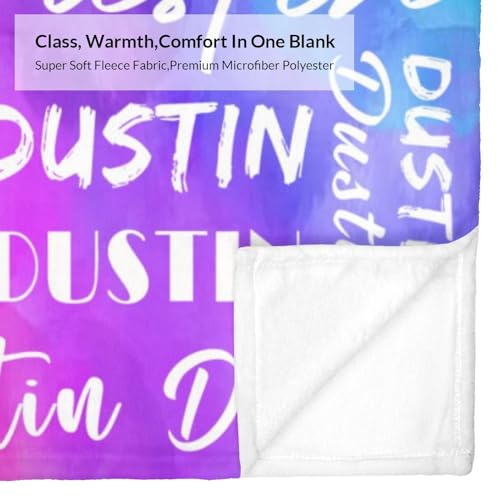 Name Blanket Personalized Name Blanket Customized Blanket with Name Text for Adult Kid Birthday Christmas Mothers Fathers Valentines Day Gift