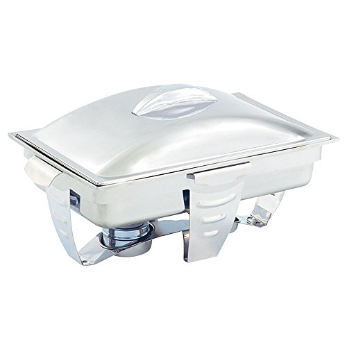Thunder Group SLRCF8532, 8-Quart Full Size Chafer with Wood Handle, Commercial Stainless Steel Chafing Dish