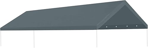 Strong Camel Cubierta de toldo de repuesto para cochera de 10 x 20 pies, tela de polietileno para tienda de campaña, refugio de garaje, cubierta de