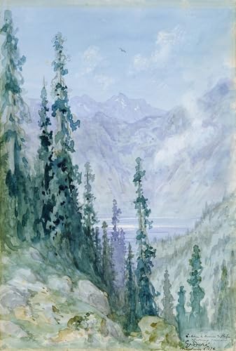 Impressions d'art mural paysage montagneux Gustave Doré affiche vintage de salon