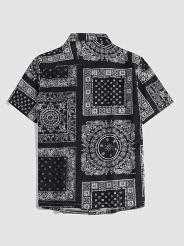 Image of LERIYA FASHION Men's Rayon Shirt - Summer Button Down Shirts | Half Sleeve Printed |Formal |Casual Stylish (Available in Plus Size)