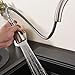 REPLYSAT Brushed Nickel Kitchen Faucets 304 Stainless Steel Single Handle Pull Out Kitchen Tap Swivel 360 Degree Mixer Tap