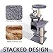 TWDEPART 42.5'' Cat Tree for Indor Cats, Multifunctional Cat Tower with Cozy Condo, Perches, Scratching Posts and Hammock, Grey…