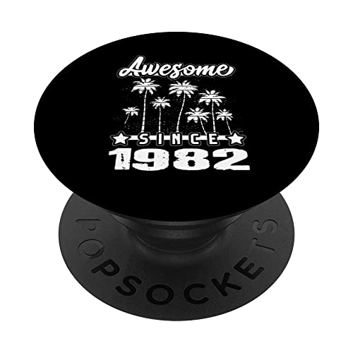Impresionante Desde 1982 Cumpleaños 1982 Vintage 1982 Año PopSockets PopGrip Intercambiable