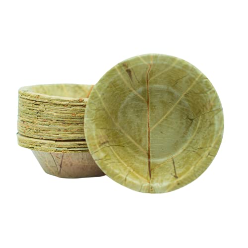 TAPARI Mini Disposable Bowls - 20 Pack Eco-Friendly 4-Inch Compostable Bowls for Parties