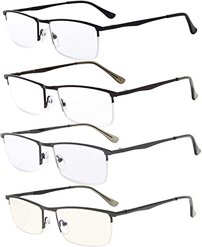 Image of Eyekepper 4-Pack Quality Half-Rim Reading Glasses Readers with Spring Hinges Include Computer Readers for Women Men