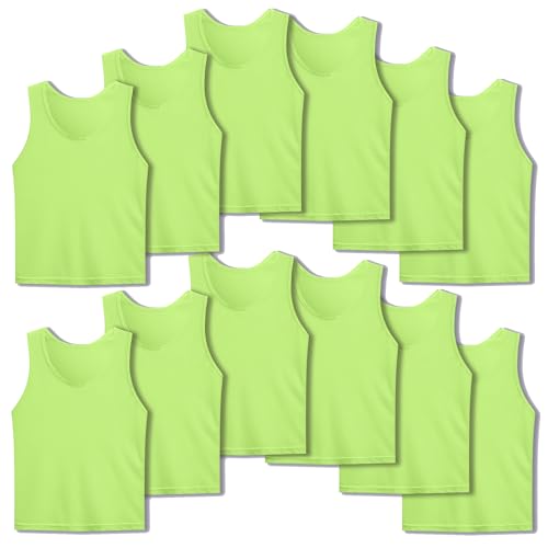 Image of Scrimmage Vests Pinnies Team Practice Jerseys for Kids,Youth and Adult Sports Soccer,Football,Basketball(12 Pack)