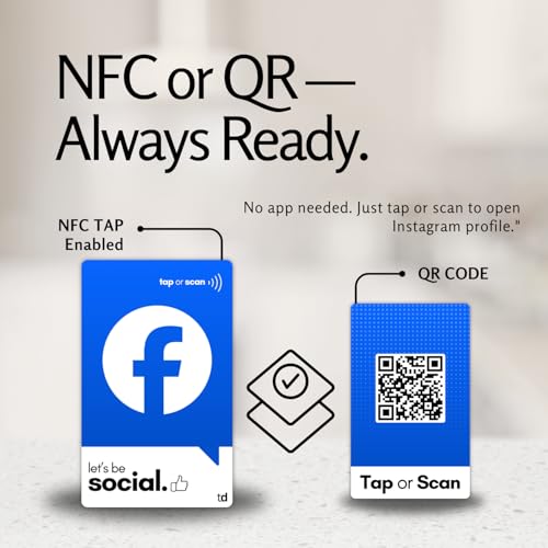 Facebook NFC Card | Along with QR Code | Boost Facebook with Tap or Scan | Pre-Configured PVC Card by tinydabba - 5