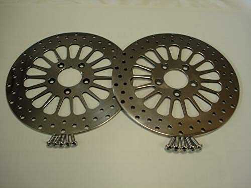 FOR 1984-2014 HARLEY FLSTF FATBOY 11.5 FRONT & REAR BRAKE ROTORS W/FREE BOLTS