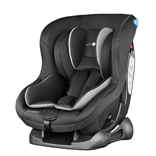 Cozy N Safe Fitzroy Group 0+1 Car Seat 0-18KG, Birth - 4 Years (Black Grey)