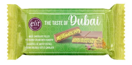 ELIT Dubai Chocolate Pistachio Bar 90g (Pack of 2)