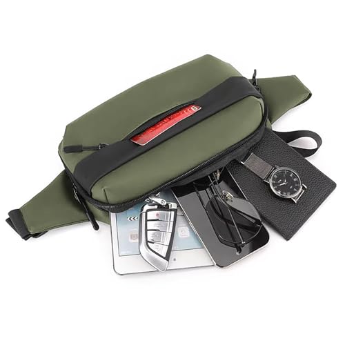 Image of Wildhorn Crossbody Sling Bag for Men | Compact Waist & Chest Bag | Water-Resistant Travel Fanny Pack with Adjustable Strap for Daily Use, Hiking & Outdoor Activities (Green)