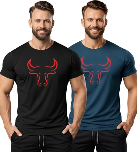 Image of 3Colours RGB Active Fit T-Shirt - Lightweight Polyester Sportswear-Bull