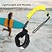 Surfboard Leash, Soft Elastic Surfing Coiled Leash Coiled Spring Leg Foot Rope for Surfboard Body Board 5ft (Yellow)