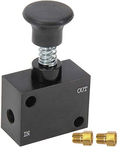Speedway Motors Park-Lok Hydraulic Line Lock Valve with 1/8 Inch NPT Inlet and Outlet Fittings, Universal Rear Brake Holding Valve for Parking and Staging Applications