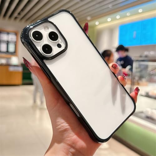 Coque iPhone 16 15 14 Pro Max finition premium anti-poussière noire