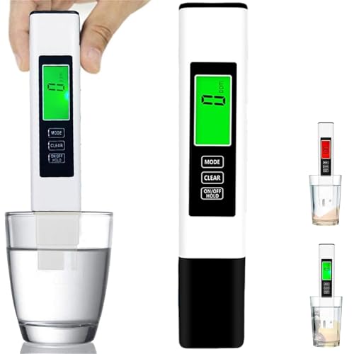 All-New 4 in 1 Tds Meter Digital Water Tester, Digital Water Tester for Drinking Water, Multi-Function,Portable,for Aquarium,Drinking,Fish Tank,Pool (White)