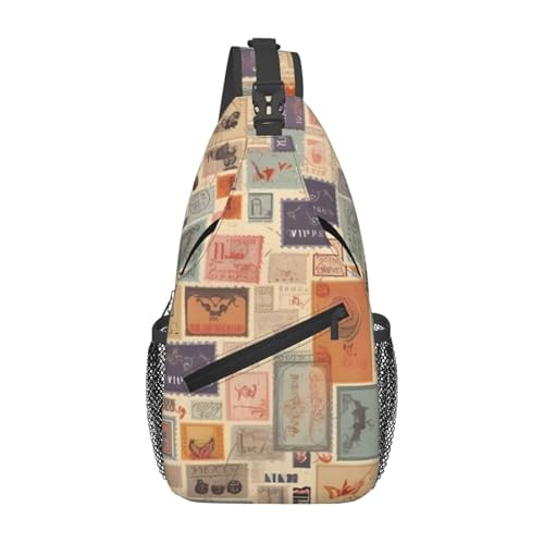 Bolsa cruzada de pecho para hombre, mochila diagonal miniatura 1