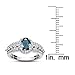 Imagen de Anillo ovalado de plata de ley con topacio azul y blanco de Londres