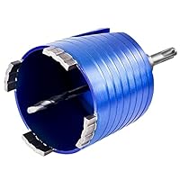 S&R Diamant-Bohrkrone 72 mm SDS-plus Dosensenker, Dosen-Bohrer für Beton, Vollziegel, Hohlziegel, Mauerwerk, Kalksandstein, Poroton und Naturstein, Trockenbohrkrone für Steckdosen